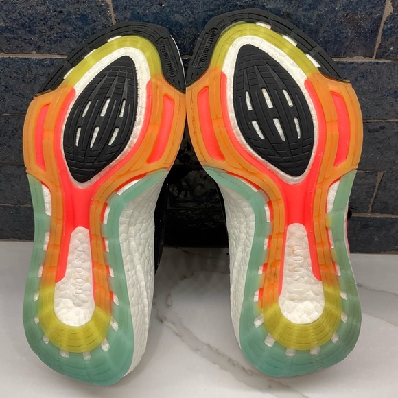 Adidas Women’s Ultraboost 22 Running Shoe in Black/Turbo/Mint Rush - Picture 12 of 15